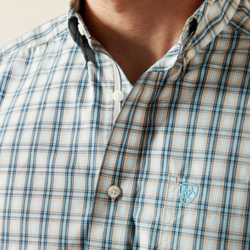 Ariat Mens Pro Series Shelton Long Sleeve Shirt - Khaki [Siz:S]