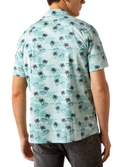 Ariat Mens Maverick Modern Short Sleeve Shirt - Turquoise [Siz:S]
