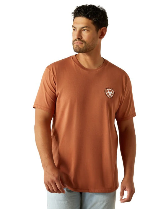 Ariat Mens Loft Simple Seal Short Sleeve Tee - Chutney [Siz:S]