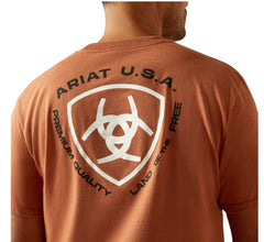 Ariat Mens Loft Simple Seal Short Sleeve Tee - Chutney [Siz:S]