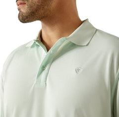 Ariat Mens Tek Short Sleeve Polo - Soothing Sea [Siz:M]