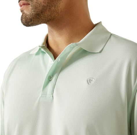 Ariat Mens Tek Short Sleeve Polo - Soothing Sea [Siz:M]