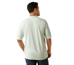 Ariat Mens Tek Short Sleeve Polo - Soothing Sea [Siz:M]