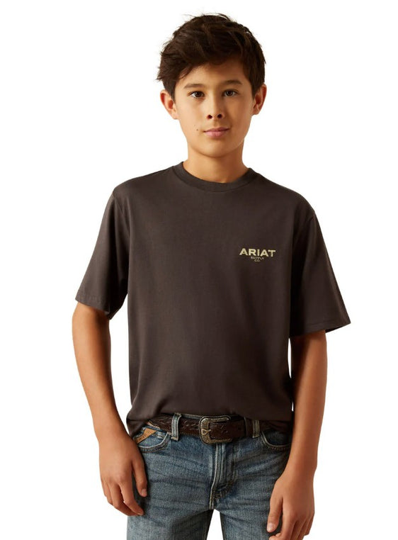 Ariat Hoys Explore Circle Short Sleeve Tee - Vintage Black [Siz:XS]
