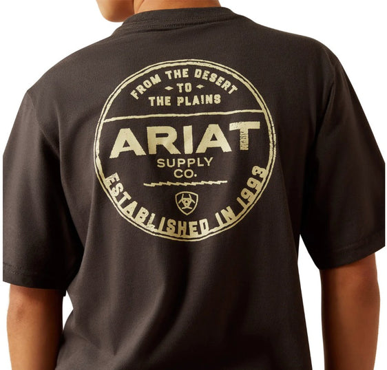 Ariat Hoys Explore Circle Short Sleeve Tee - Vintage Black [Siz:XS]