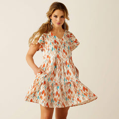 Ariat Womens Delilah Dress - Painted Watercolour [Siz:S]