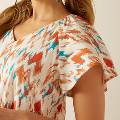 Ariat Womens Delilah Dress - Painted Watercolour [Siz:S]