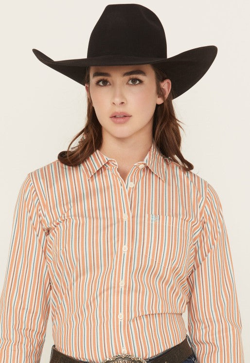 Ariat Womens Wrinkle Resistant Kirby Long Sleeve Shirt - Malia Stripe [Siz:S]