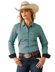 Ariat Womens Wrinkle Resistant Kirby Long Sleeve Shirt - Odina Geo [Siz:S]