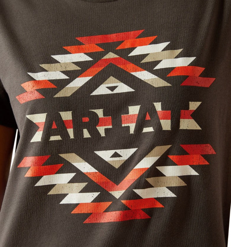Ariat Womens Southwest Classic Short Sleeve Tee - Vintage Black [Siz:S]