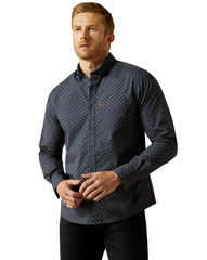 Ariat Mens Mylo Modern Fit Shirt - Navy [Siz:S]