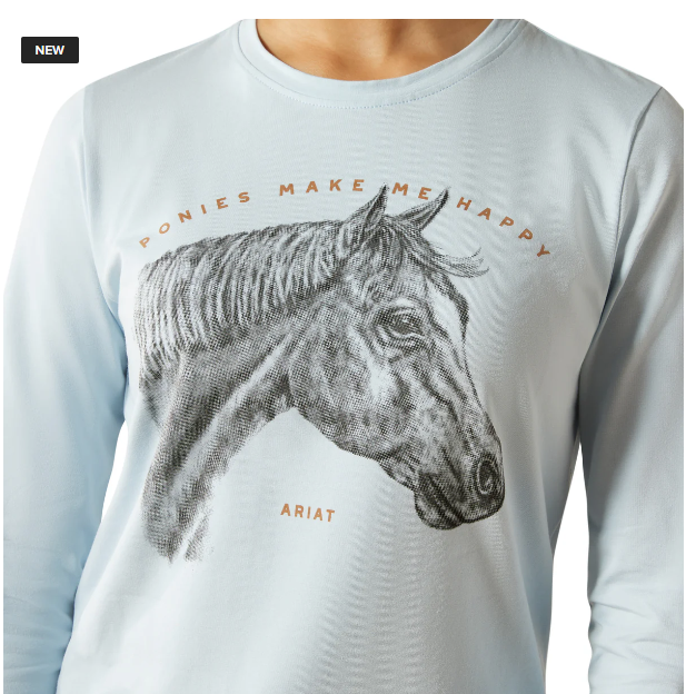Girls Youth Happy LS Shirt [Siz:S]