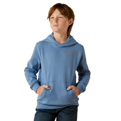 Ariat Boys Sun Valley Circle Hoodie - Coronet Blue [Siz:XS]