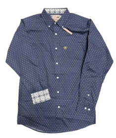 Ariat Mens Wrinkle Free L/S Fitted Shirt - Daven [Siz:S]