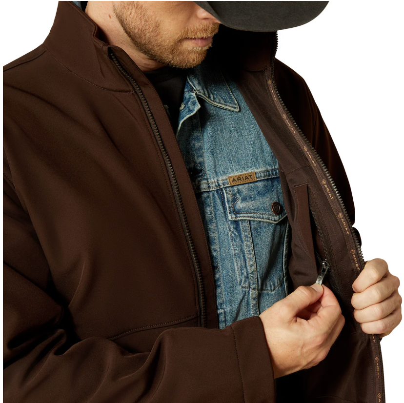 Ariat Men's Logo Softshell Jacket - Brown [Siz:S]