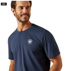 Ariat Mens BV Logo Tee - Navy Heather [Siz:S]