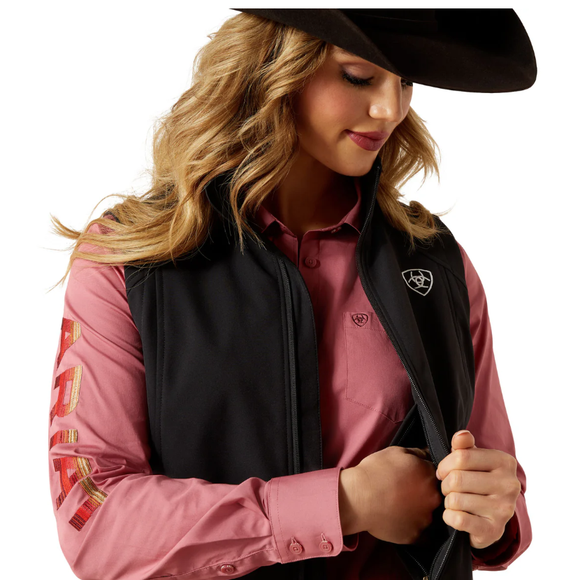 Ariat Women's Ariat Logo Softshell Vest - Black [Siz:S]