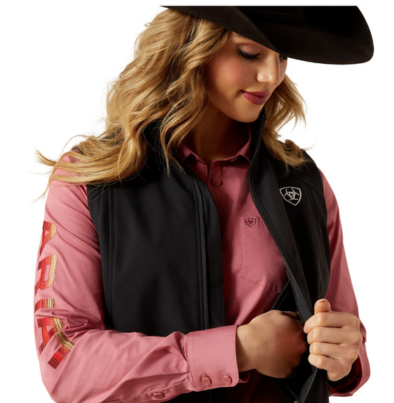 Ariat Women's Ariat Logo Softshell Vest - Black [Siz:S]