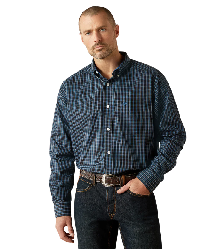 Ariat Mens Wrinkle Free Carlos Classic Fit Shirt - Black [Siz:S]