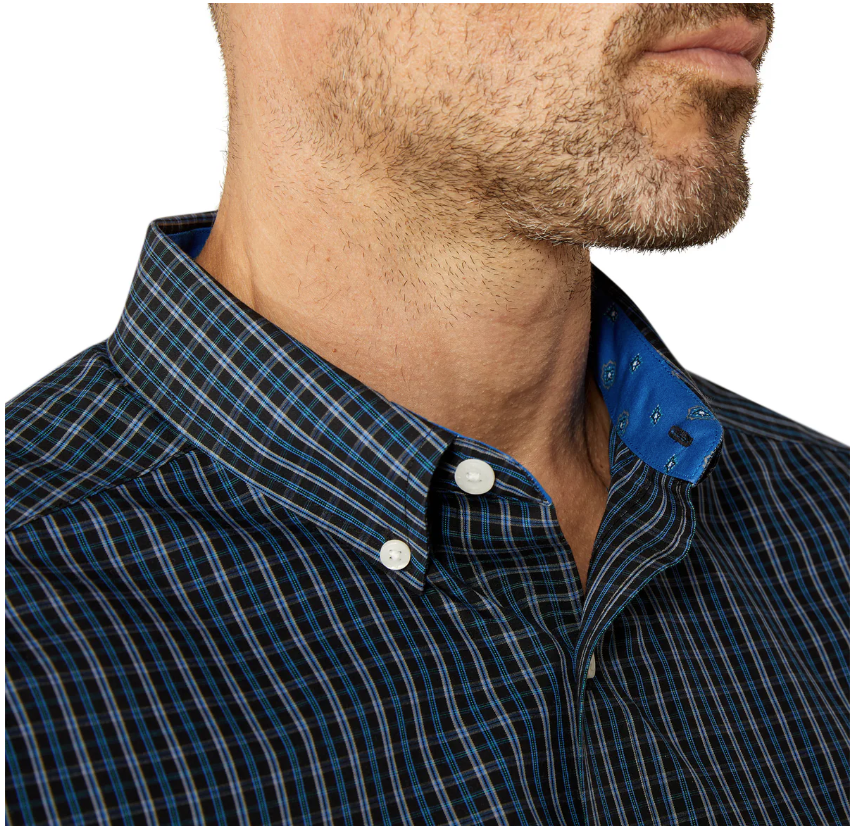 Ariat Mens Wrinkle Free Carlos Classic Fit Shirt - Black [Siz:S]