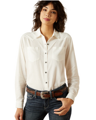 Ariat Womens Billie Jean Shirt - Cloud Dancer Dobby [Siz:S]