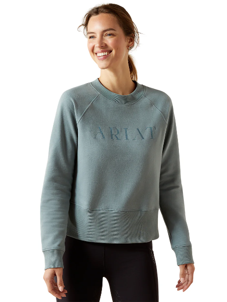Ariat Womens Martine Sweatshirt - Steel Sage [Siz:S]