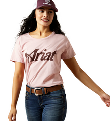 Ariat Women's Spur Script T-Shirt - Dusty Pink [Siz:XS]