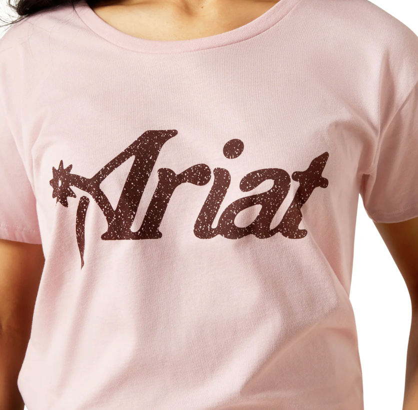 Ariat Women's Spur Script T-Shirt - Dusty Pink [Siz:XS]