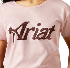 Ariat Women's Spur Script T-Shirt - Dusty Pink [Siz:XS]