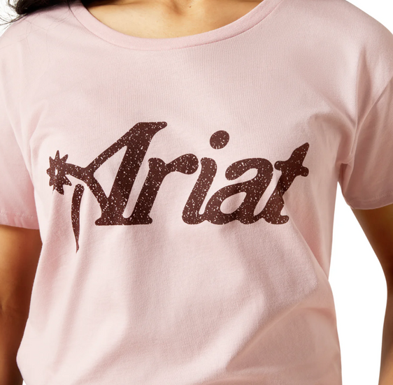 Ariat Women's Spur Script T-Shirt - Dusty Pink [Siz:XS]