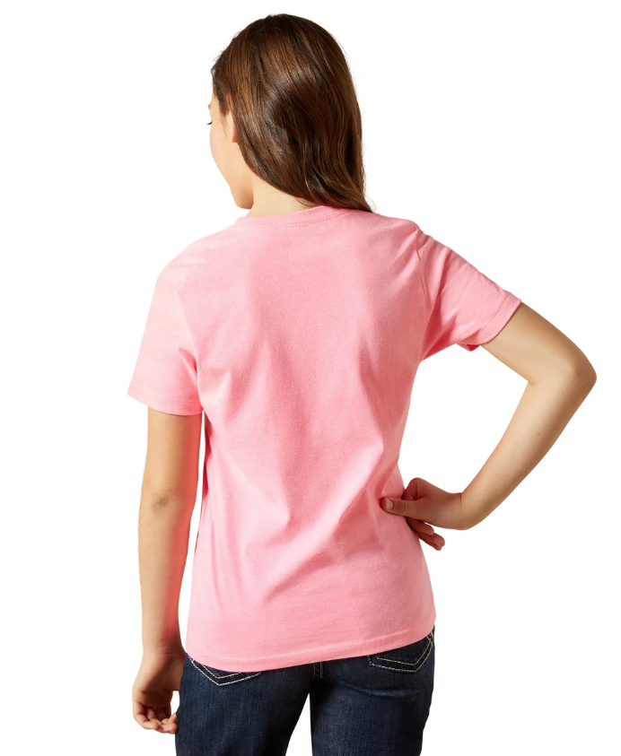Ariat Girl's Spur Script T-Shirt - Neon Pink [Siz:XS]