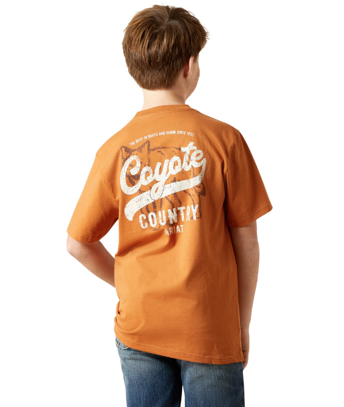 Ariat Boys Ariat Coyote Country T-Shirt - Adobe [Siz:XS]