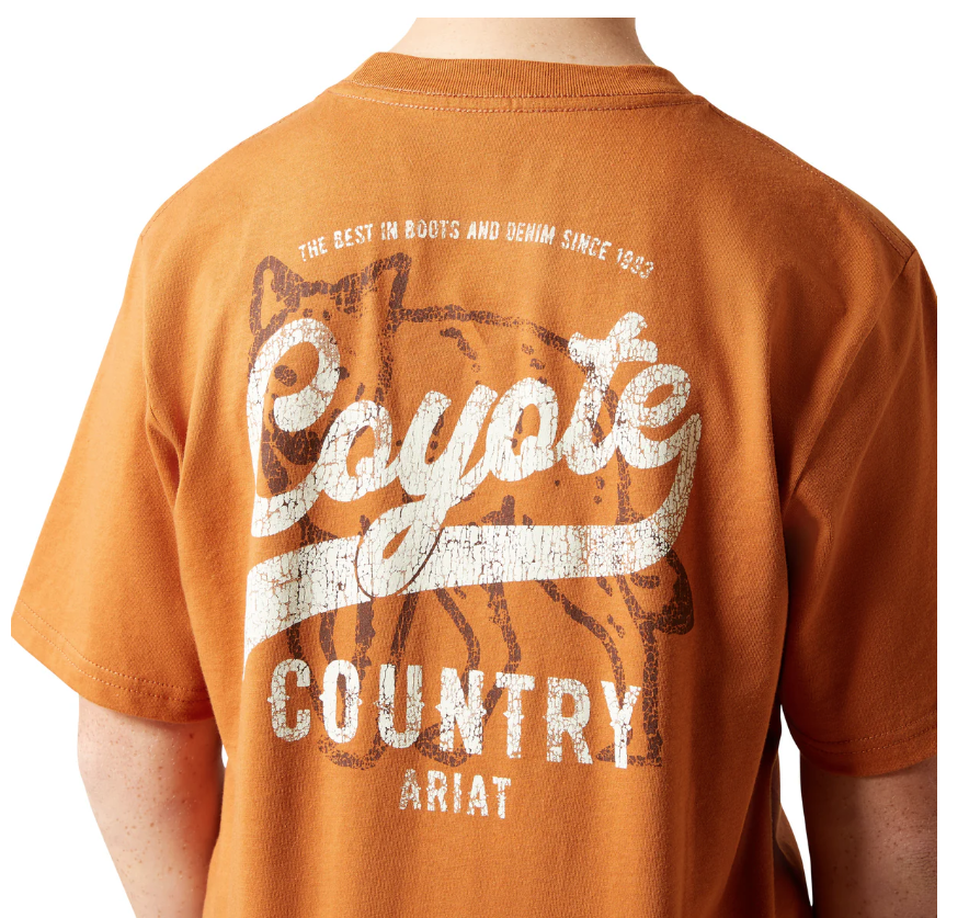 Ariat Boys Ariat Coyote Country T-Shirt - Adobe [Siz:XS]