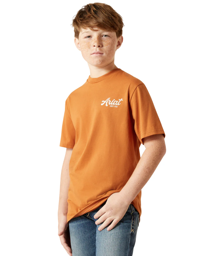 Ariat Boys Ariat Coyote Country T-Shirt - Adobe [Siz:XS]
