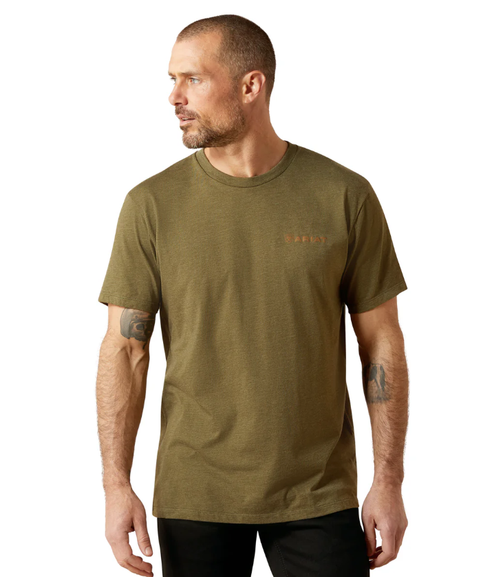 Ariat Men's Ropers Seal T-Shirt - Military Heather [Siz:S]