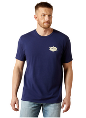 Ariat Men's Mesa Motif Lockup T-Shirt - Medieval Blue [Siz:S]