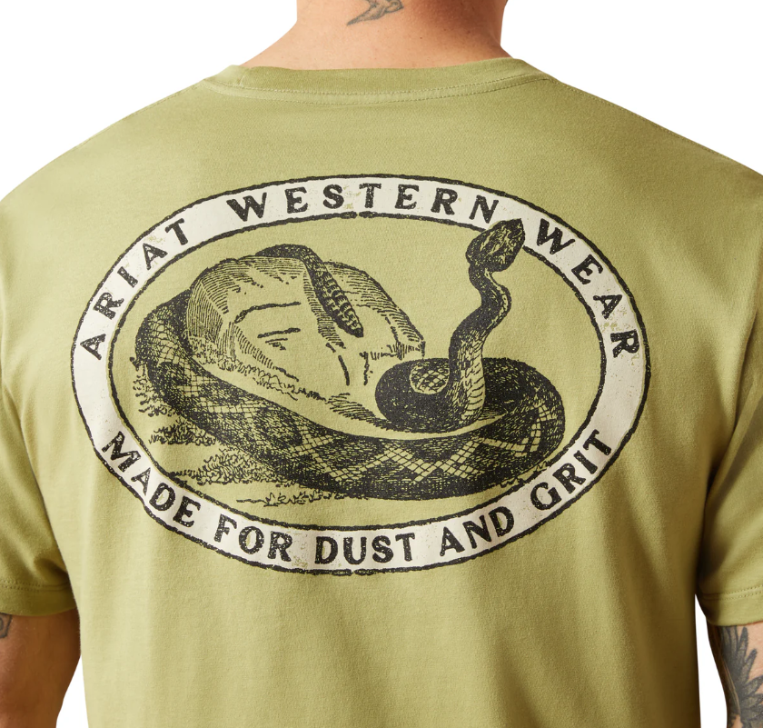 Ariat Men's Rattler Warning T-Shirt - Tent Green [Siz:S]