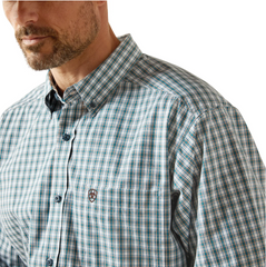 Ariat Mens Pro Series Townes L/S Shirt - Dark Teal Check [Siz:S]