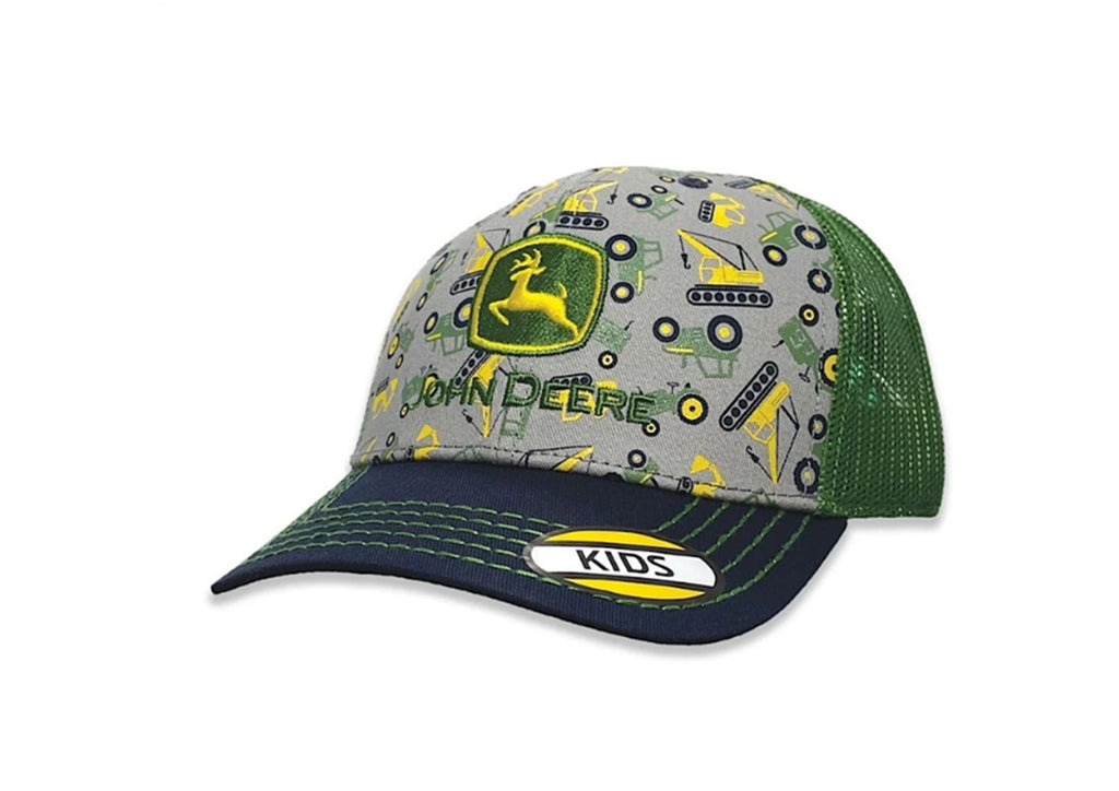 John Deere Kids All Over Pattern Cap