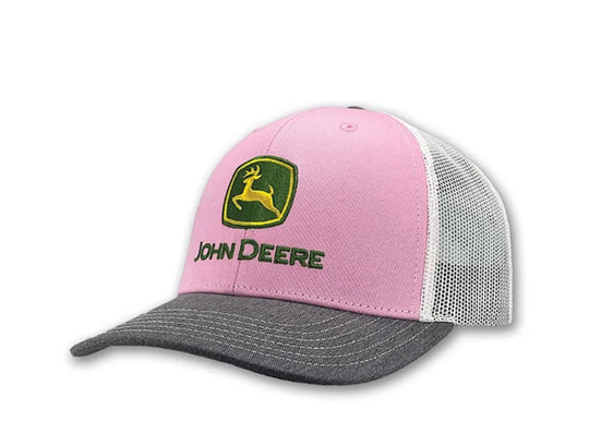 John Deere Womens Trademark Cap - Pink/Grey/White
