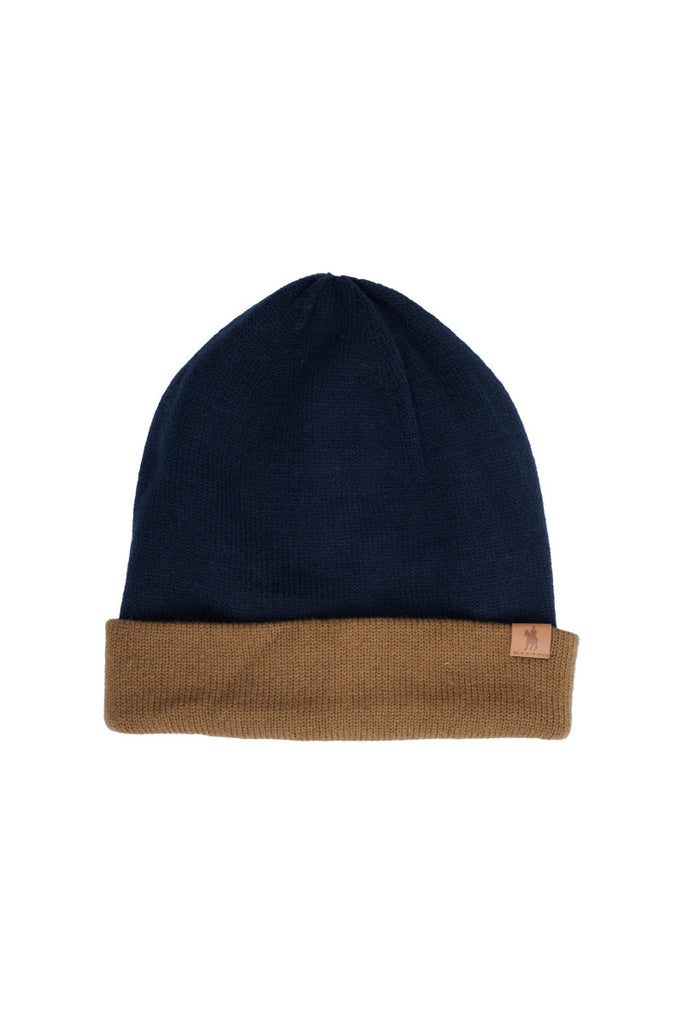 Thomas Cook Carson Beanie - Navy/Tan