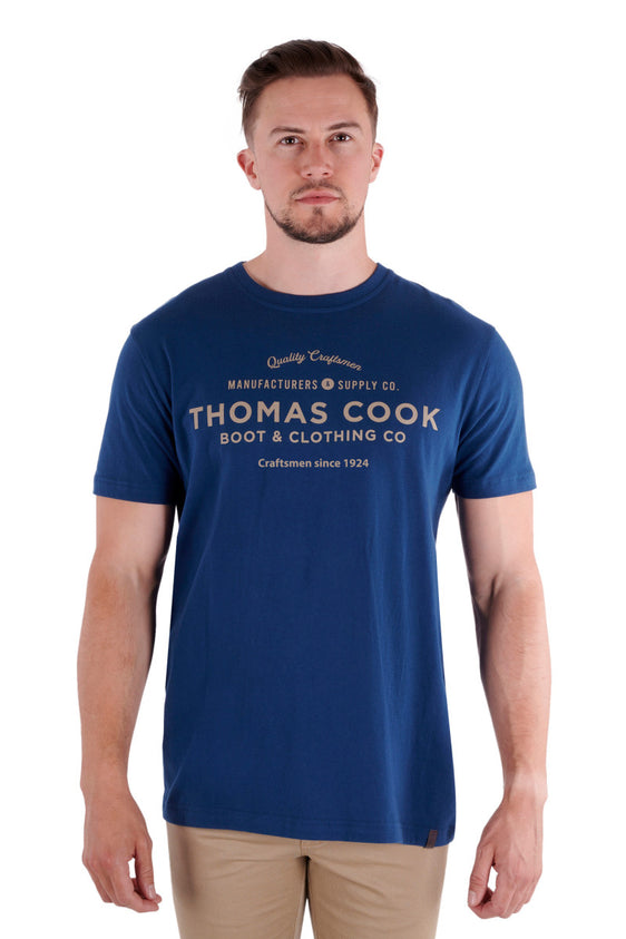 Thomas Cook Mens Baker Short Sleeve Tee - Petrol
