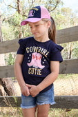 Pure Western Girls Audrey Short Sleeve Tee - Navy