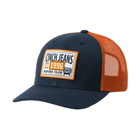 Cinch Trucker Cap "Roping Club" - Navy/Orange