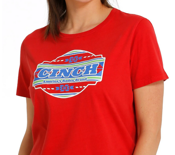 Cinch Womens Logo Tee - Red