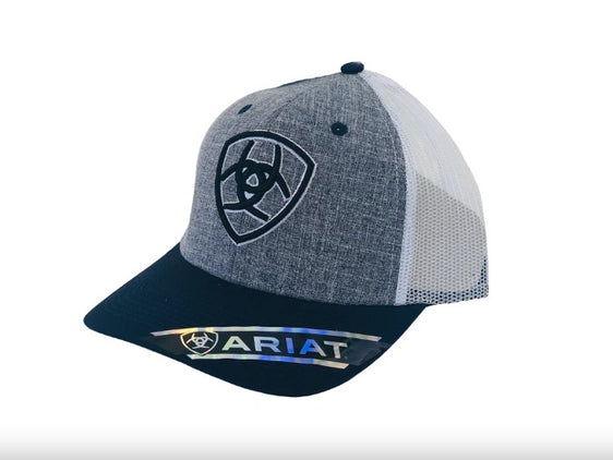 Ariat Mens B Fit Cap Centre Logo - Grey/Navy/White