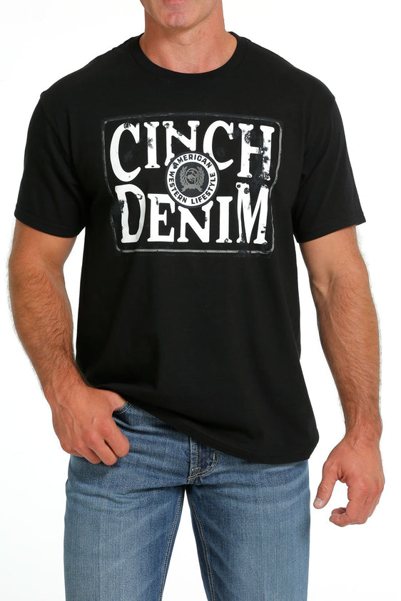 Cinch Mens T-Shirt Logo Black