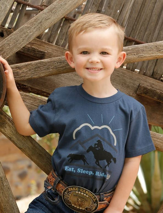 Cinch Toddler/Infant Eat, Sleep, Ride T-Shirt - Blue