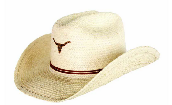 Sunbody Kids Cattleman Guatamalan Palm Single Longhorn Hat - One Size