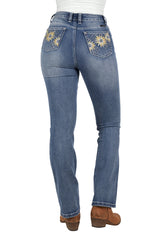 Pure Western Womens Amy Hi Rise Boot Cut Jean - Retro Blue